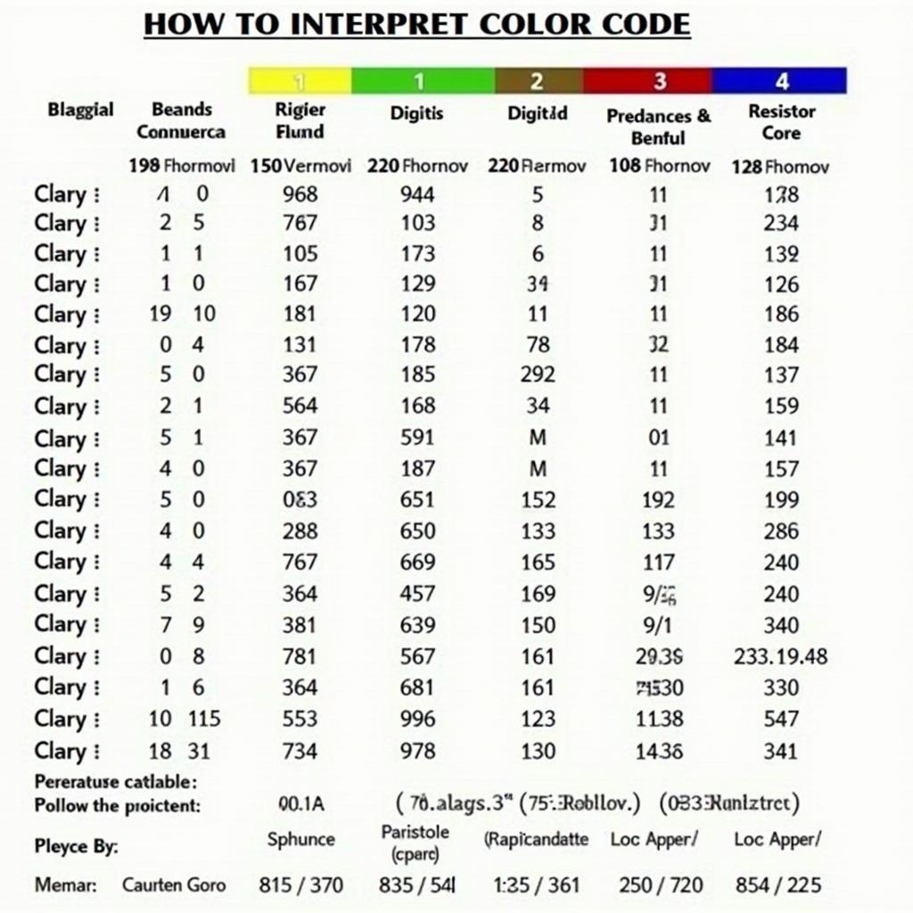 Bảng màu điện trở đầy đủ các màu sắc, giá trị, hệ số nhân và dung sai giúp bạn đọc điện trở dễ dàng