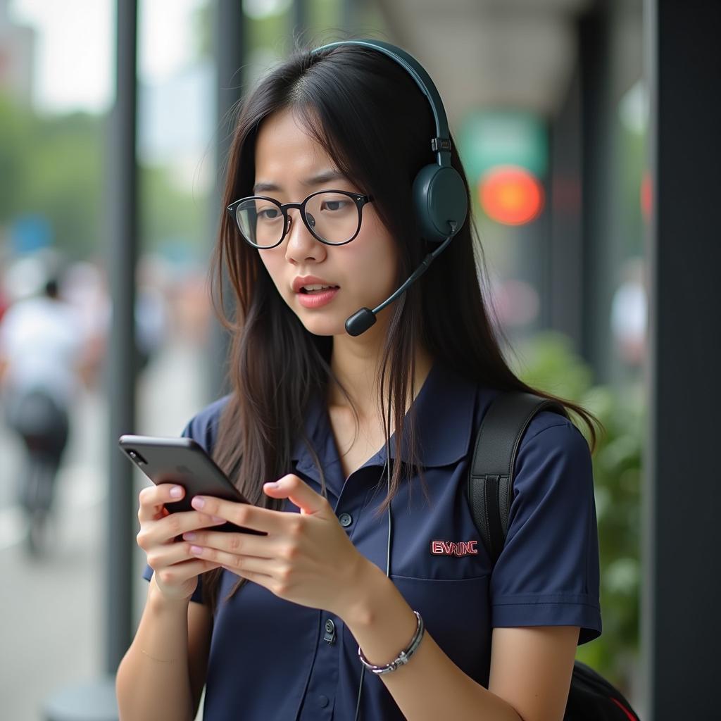 Người dân gọi điện thoại liên hệ tổng đài 1900545454 để báo cáo tình trạng mất điện tại TP.HCM